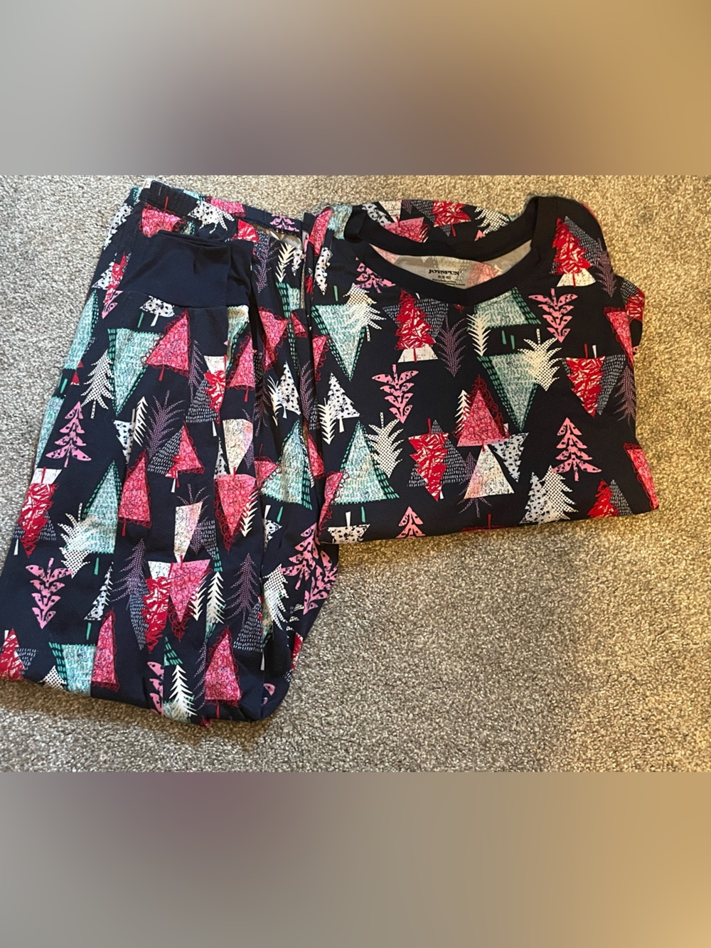 Women’s Navy Holiday Tree Pajama set